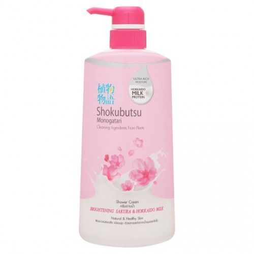 Lion Shokubutsu Крем-гель для душа Сакура и молочко Хокайдо 500 мл