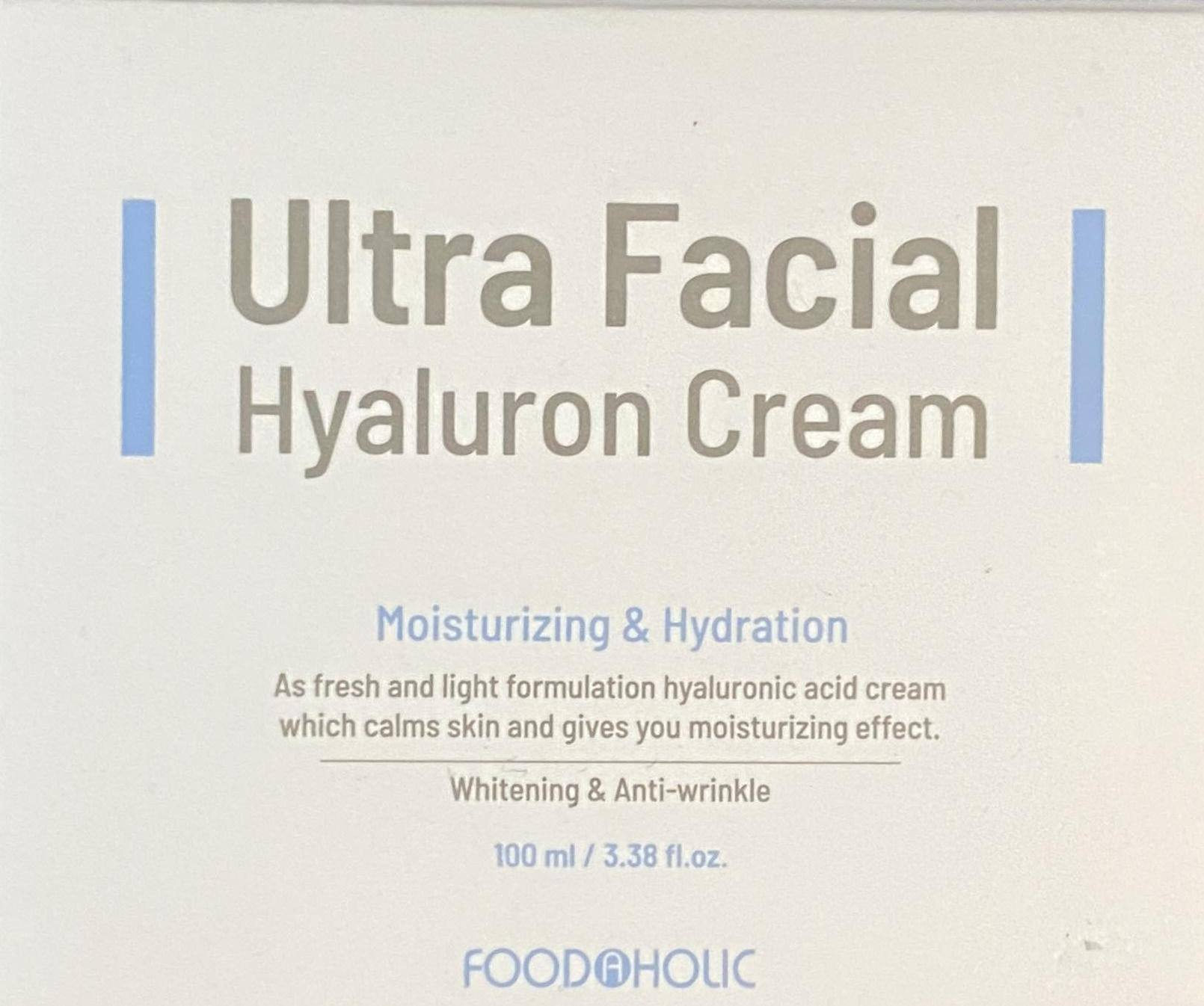 Food a Holic Ultra Facial Hyaluron Cream Антивозрастной функциональный крем для лица с гиалуроновой кислотой 100 мл