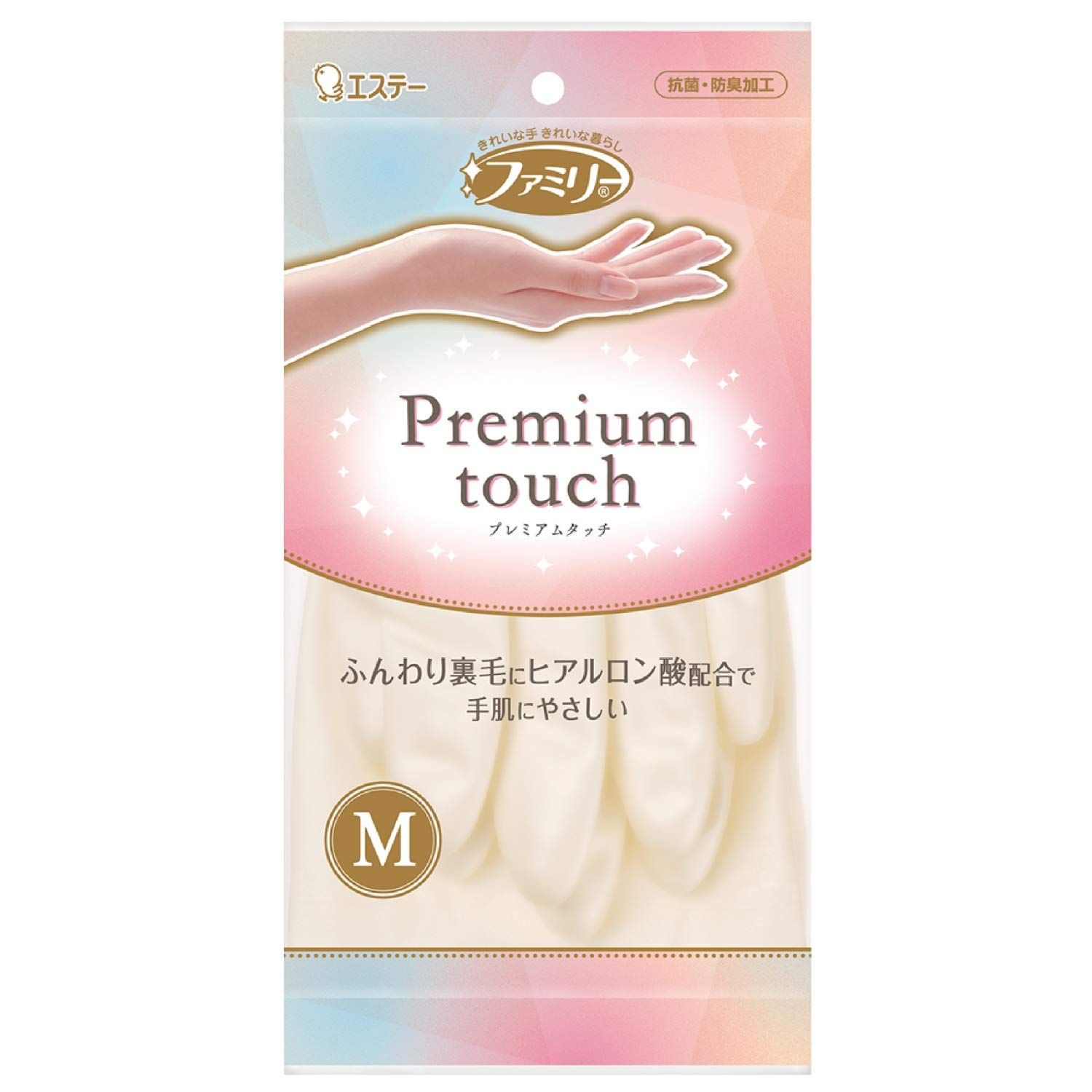 ST Family Premium Touch Перчатки виниловые для бытовых и хозяйственных нужд средней толщины пропитаны гиалуроновой кислотой размер M