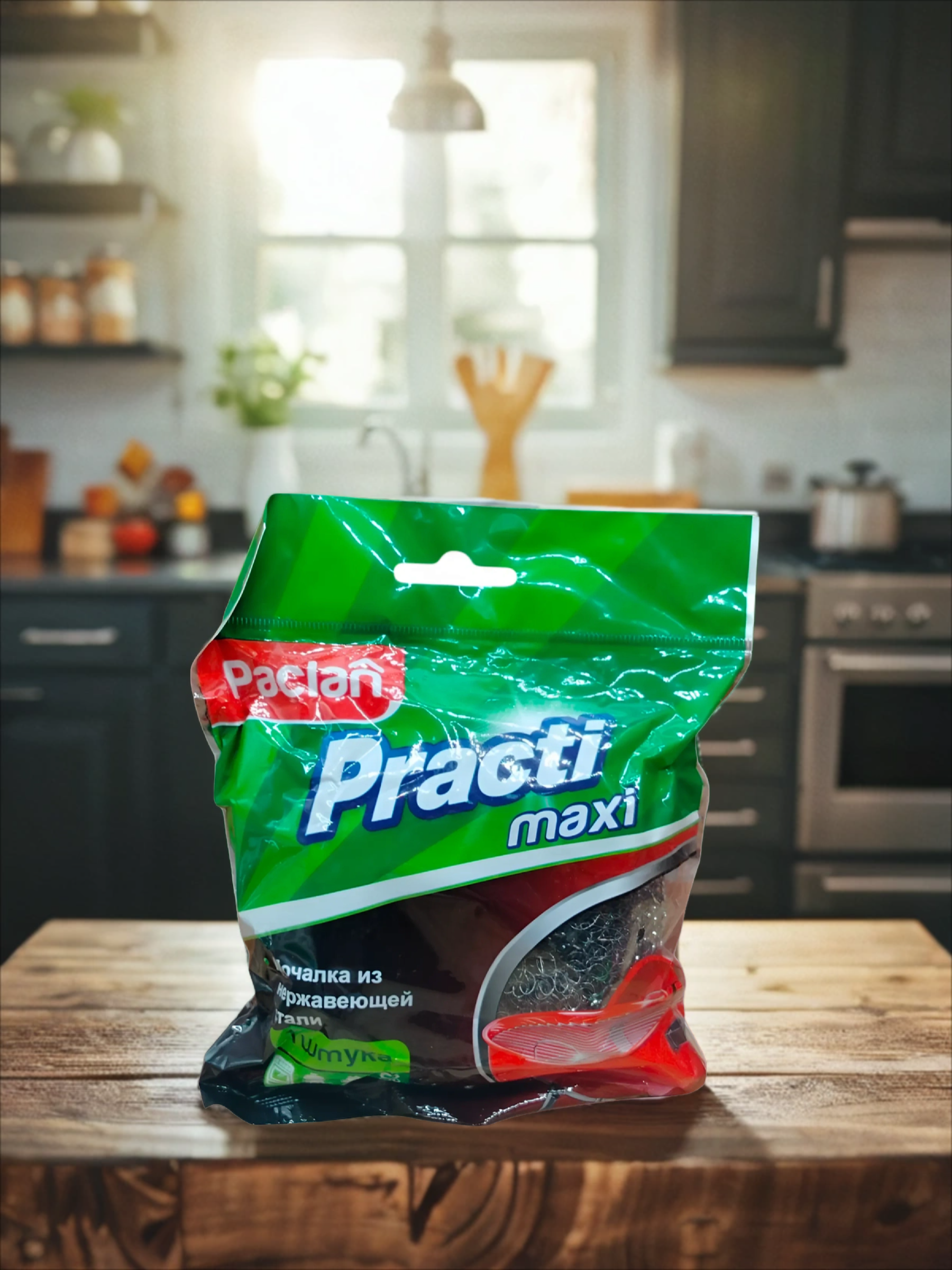 Paclan Practi Мочалка металлическая для хозяйственных нужд большая