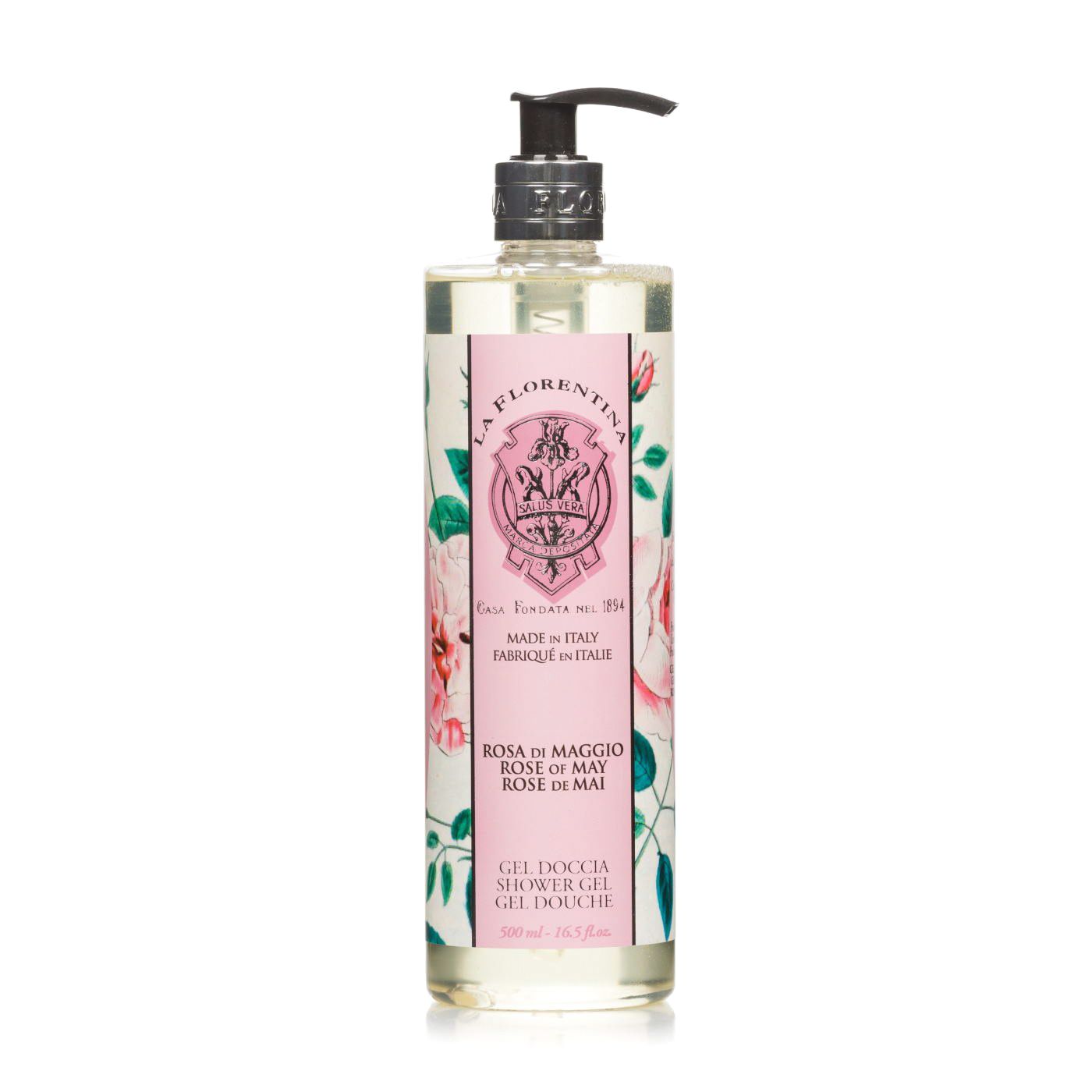 La Florentina Shower Gel Rose of May Гель для душа увлажняюший с оливковым маслом и экстрактом майской розы 500 мл