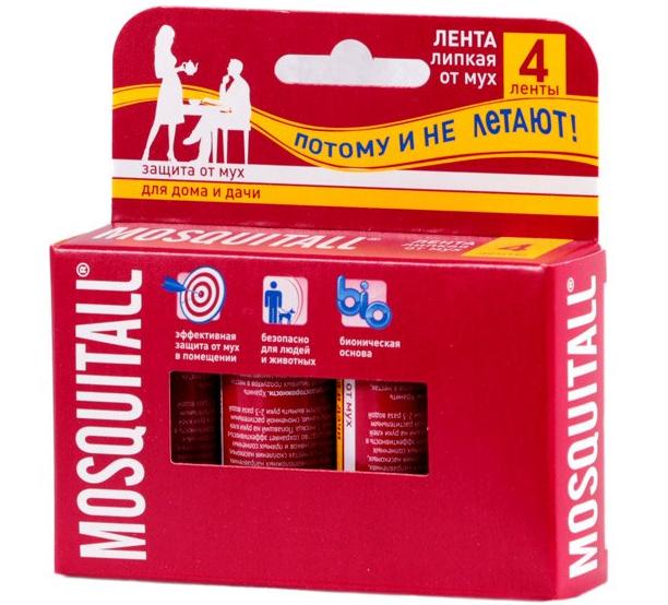 Mosquitall Липкие ленты от мух 4 шт