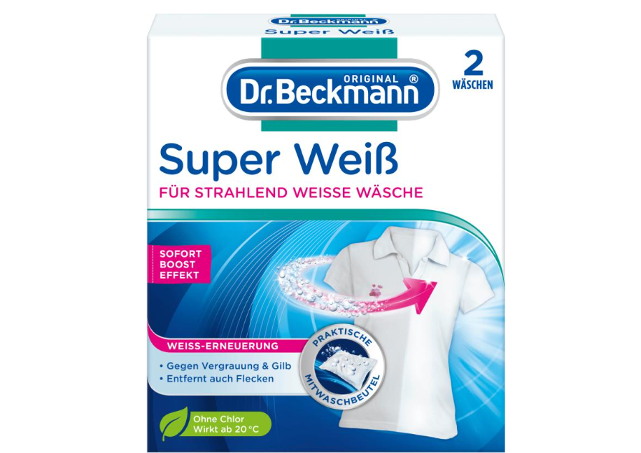 Dr. Beckmann Супер отбеливатель 2 пакетика 40 гр в коробке