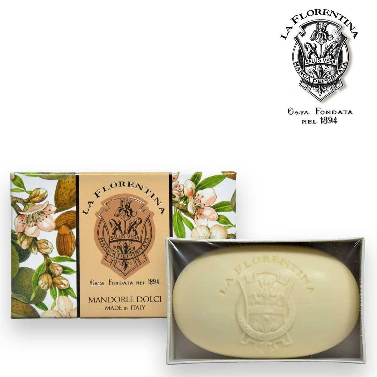 La Florentina Bath Soap Sweet Almonds Мыло для тела с маслом ши, оливковым маслом и экстрактом Сладкого миндаля 300 гр