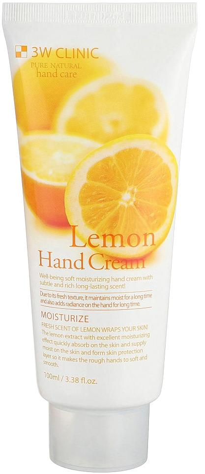3W Clinic Hand Cream Lemon Moisturize Крем для рук c экстрактом Лимона 100 мл