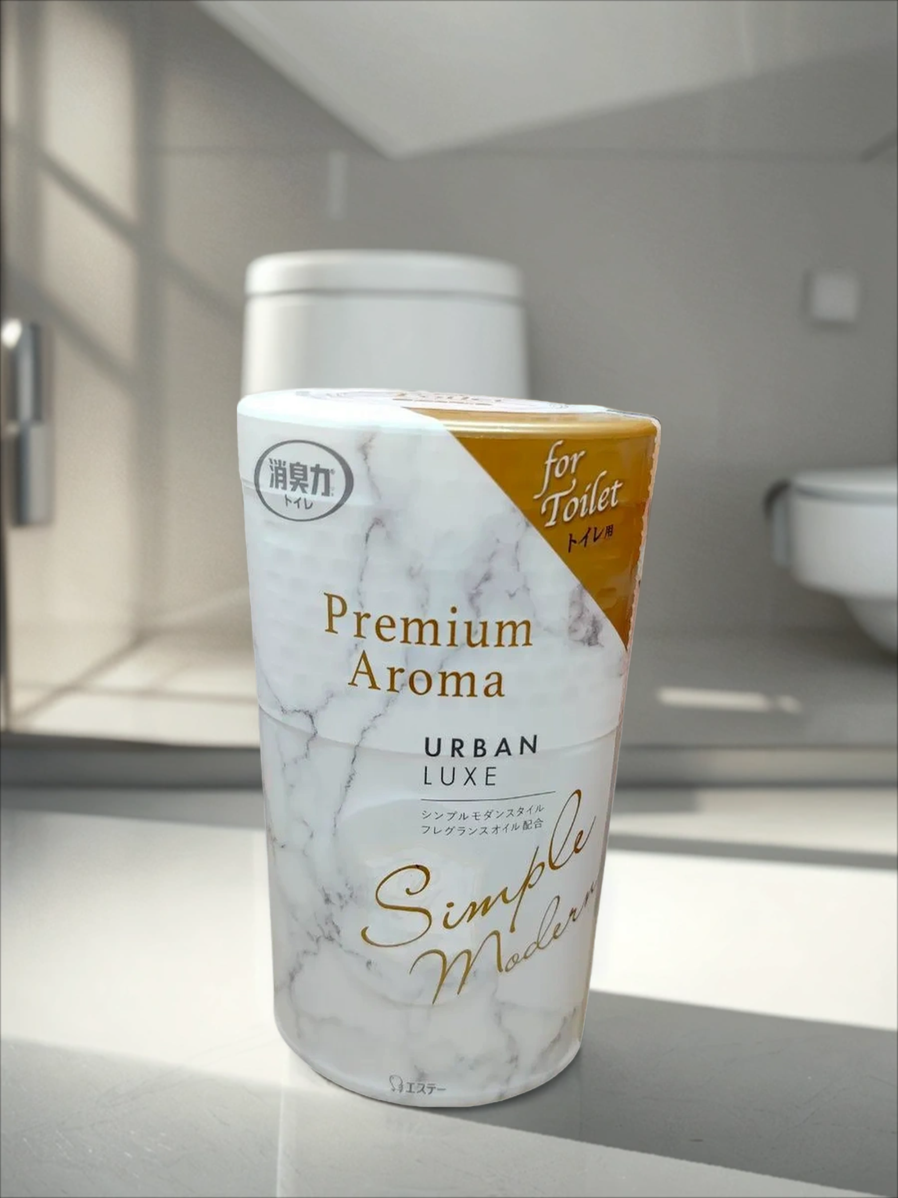 ST Shoushuuriki Premium Aroma Urban Luxe Жидкий дезодорант–ароматизатор для туалета с элегантным парфюмерным ароматом Роскошь мегаполиса 400 мл