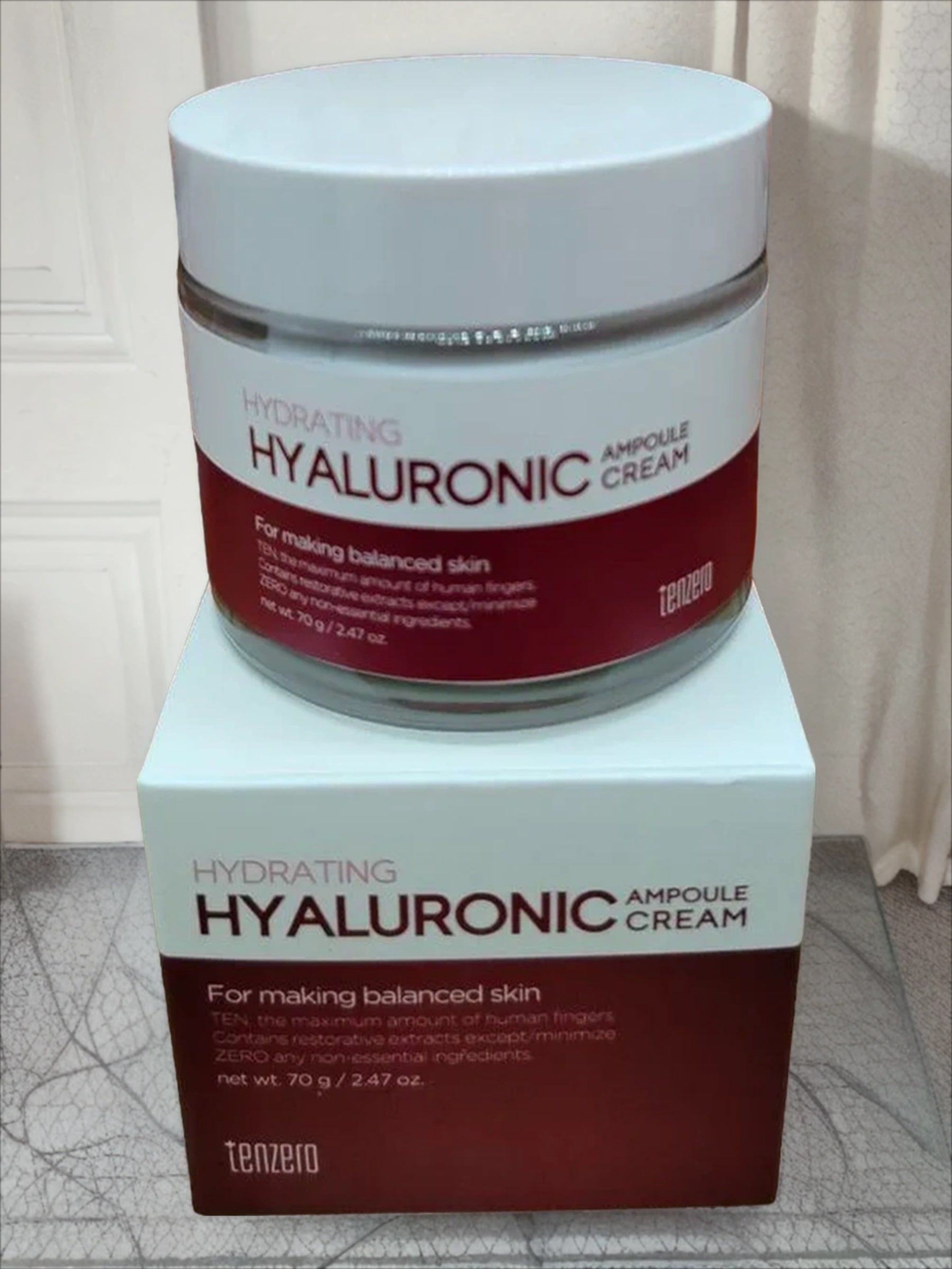 Tenzero Ampoule Cream Hydrating Hyaluronic 2x Ампульный крем для лица, шеи и декольте с гиалуроновой кислотой 70 гр