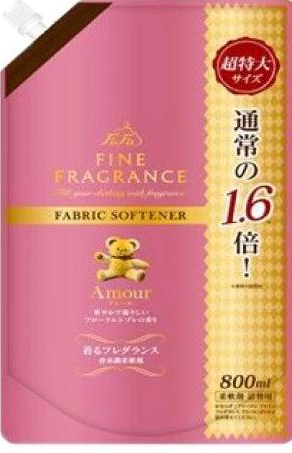 Nissan FaFa Fine Fragrance Amour Антистатический кондиционер для белья длительного действия с цветочно-шипровым ароматом 800 мл в мягкой упаковке
