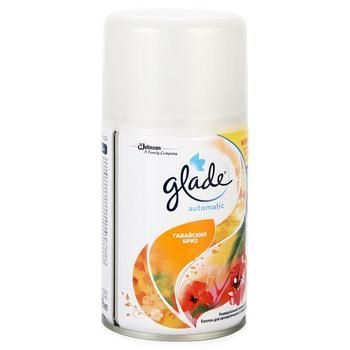 Glade Automatic Универсальный сменный аэрозольный баллон для автоматическго освежителя воздуха Гавайский бриз 269 мл
