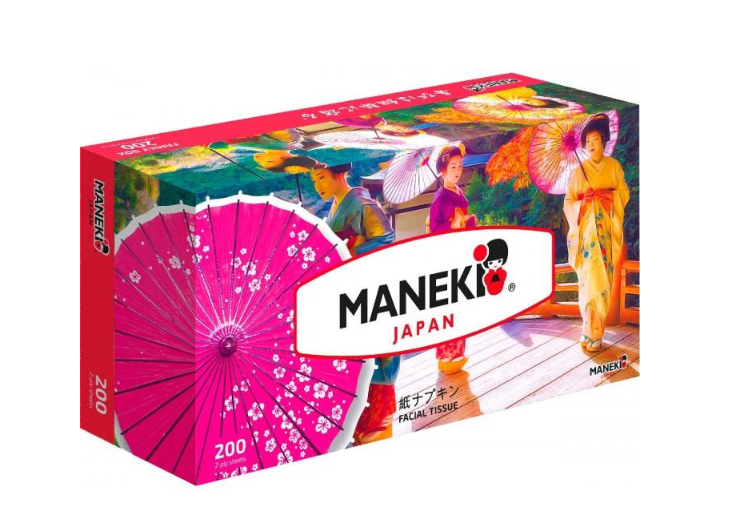 Maneki Dream Салфетки-выдергушки бумажные двухслойные гладкие белые 200 шт