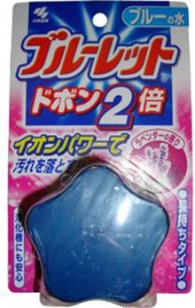 Kobayashi Bluelet Dobon W Lavender Двойная очищающая и дезодорирующая таблетка для бачка унитаза с ароматом лаванды 120 гр