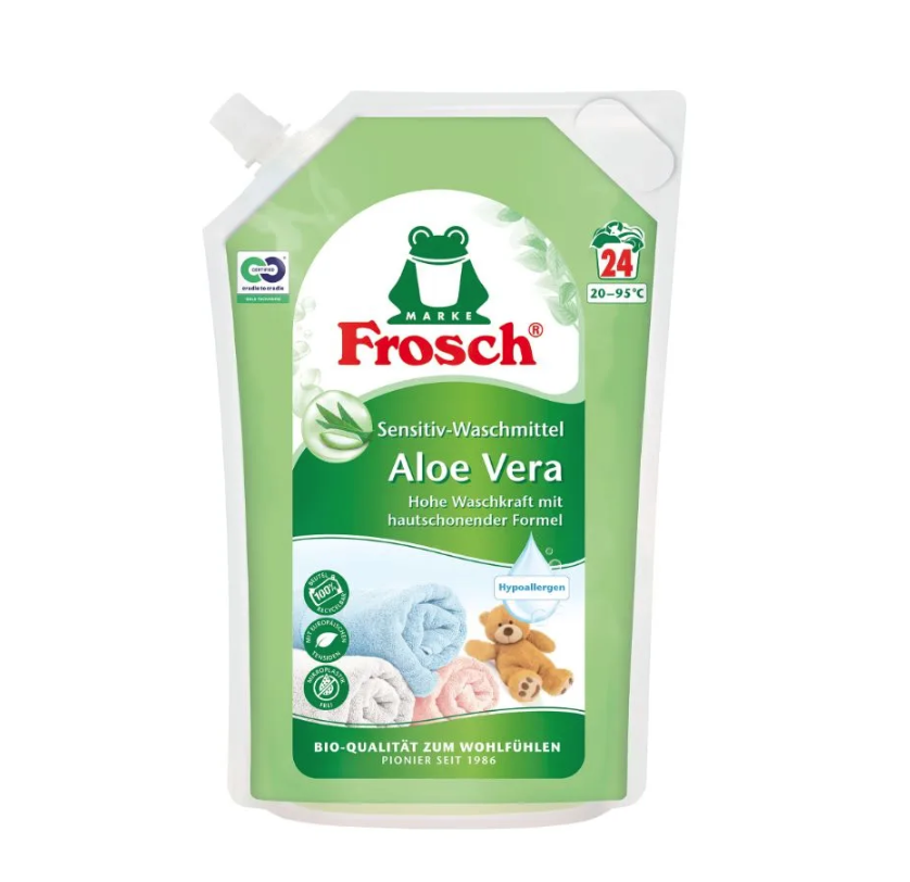 Frosch Универсальное жидкое средство для стирки Алоэ Вера 1,8 л в мягкой упаковке