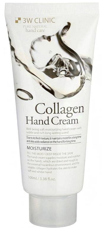 3W Clinic Hand Cream Collagen Moisturize Крем для рук c Коллагеном 100 мл