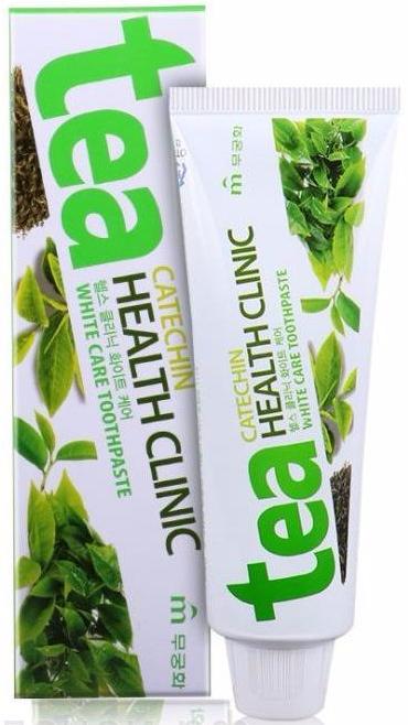 Mukunghwa Tea Catechin Health Clinic Зубная паста отбеливающая с экстрактом зеленого чая 100 гр