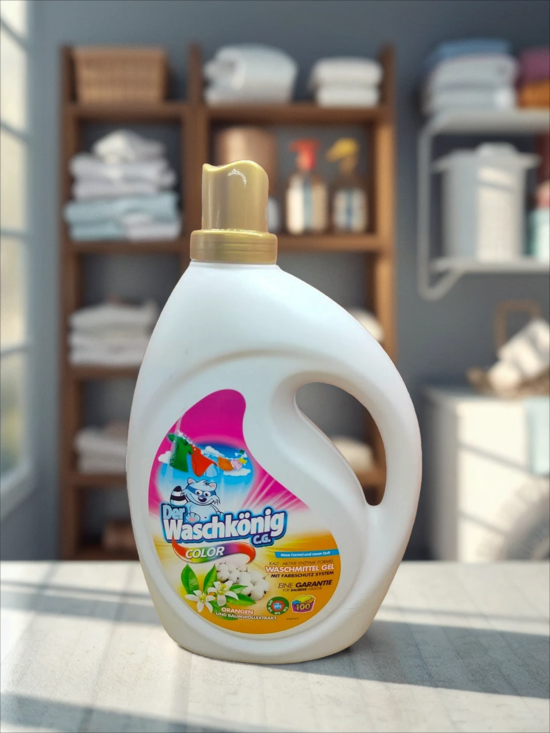 Der Waschkonig C.G. Waschmitel Gel Color Orange Oil Гель для стирки цветных тканей c Апельсиновым маслом 3 л на 100 стирок