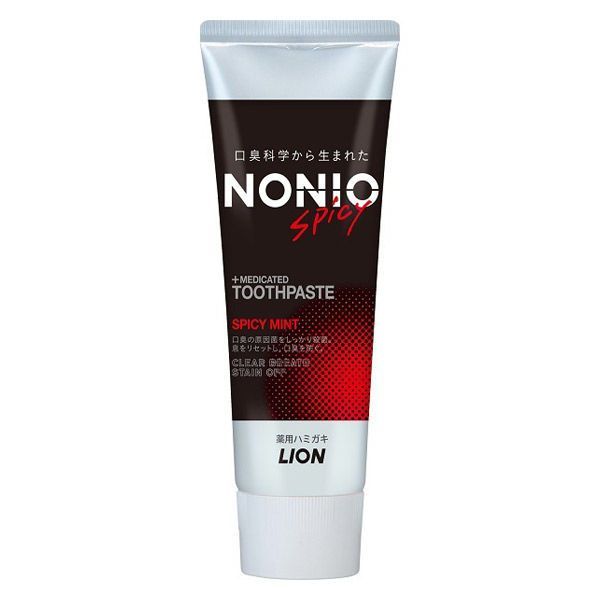 Lion Nonio Spicy Профилактическая зубная паста для удаления неприятного запаха, отбеливания и комплексного ухода с ароматом пряностей и мяты 130 гр
