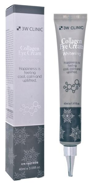 3W Clinic Collagen Eye Cream Whitening Крем для век с коллагеном отбеливающий 40 мл