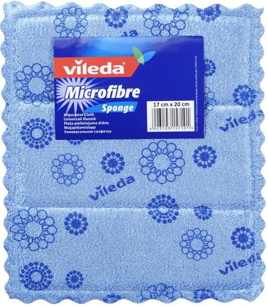 Vileda Microfibre Sponge Салфетка впитывающая с микрофиброй 17*20 см