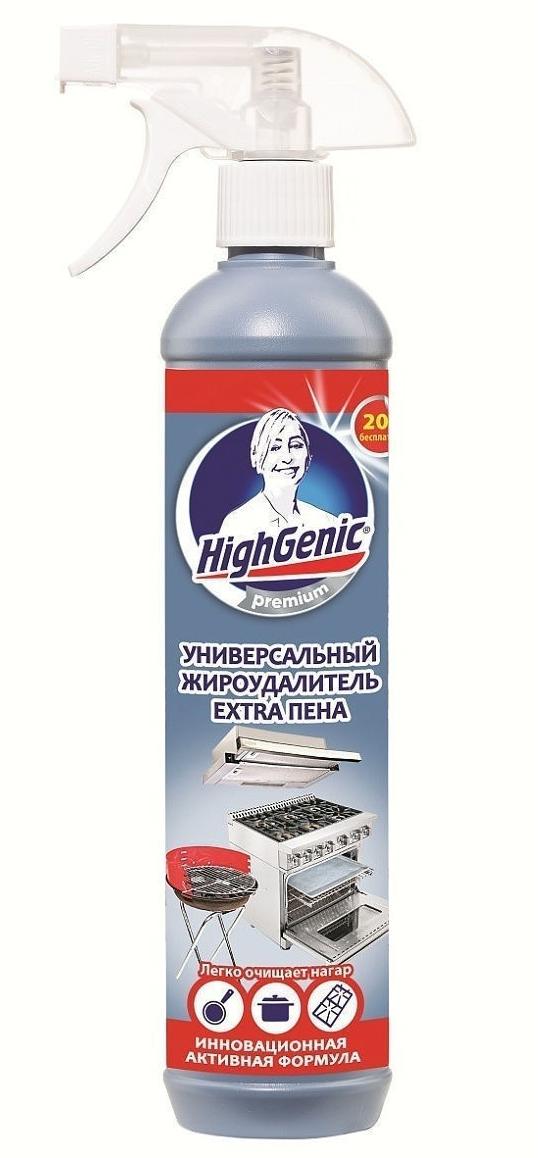 HighGenic Premium Extra Пена Универсальный жироудалитель 500 мл с распылителем