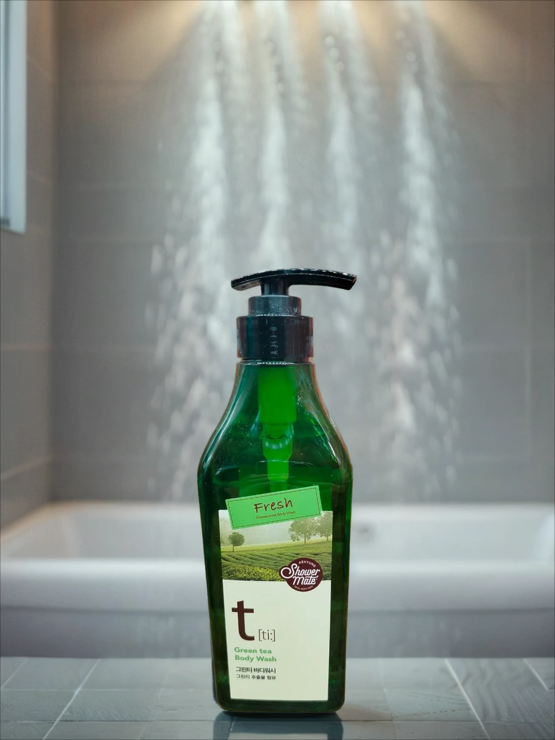 Aekyung Shower Mate Fresh Olive & Green tea Гель для душа Оливки и Зеленый чай 550 мл