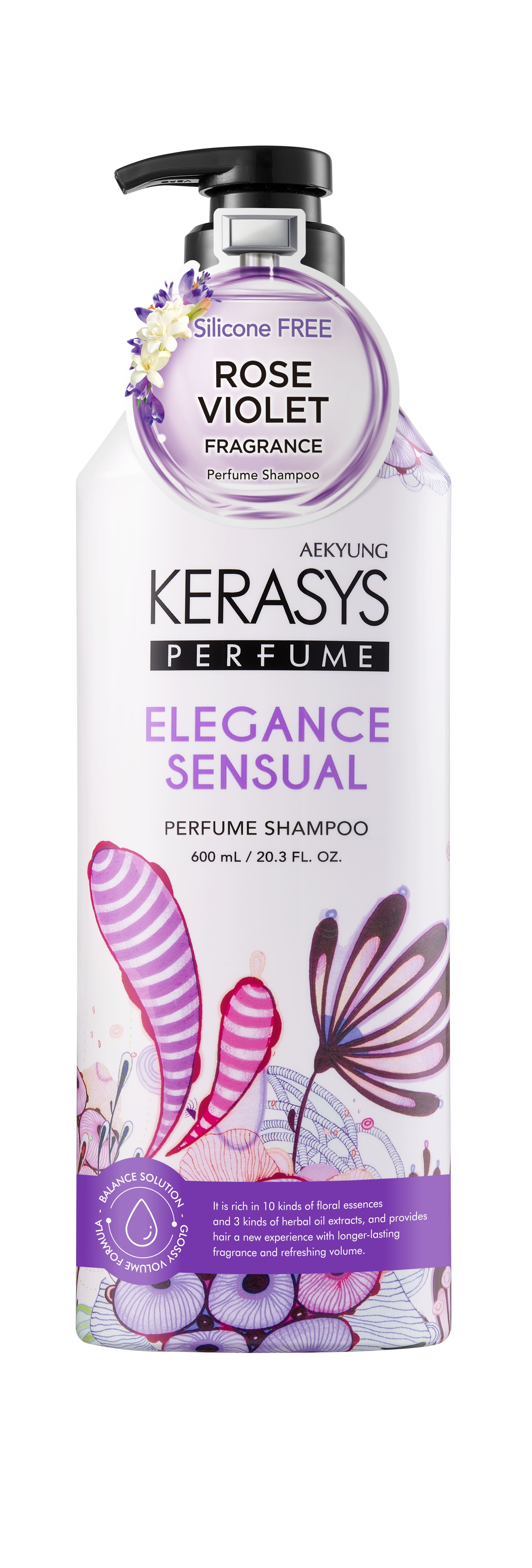 Aekyung Kerasys Parfumed Elegance & Sensual Шампунь для волос парфюмированный Элеганс 600 мл