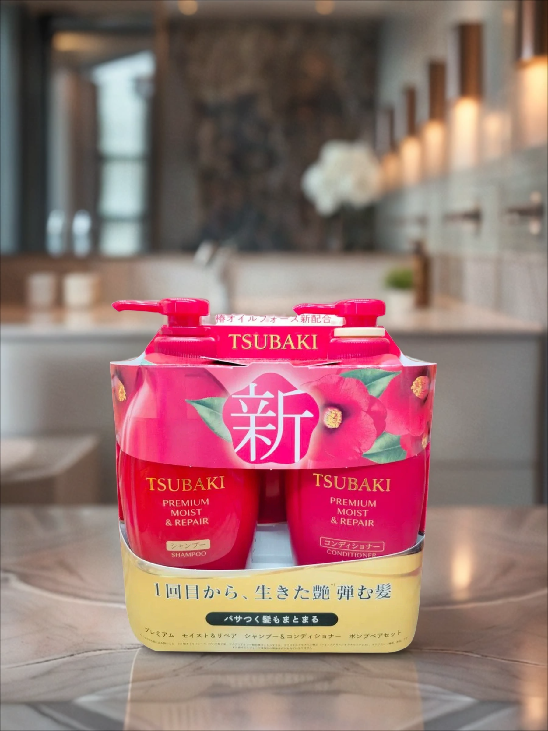 Fine Today Tsubaki Premium Moist & Repair Set Набор для увлажнения и восстановления волос Шампунь 450 мл + Кондиционер 450 мл