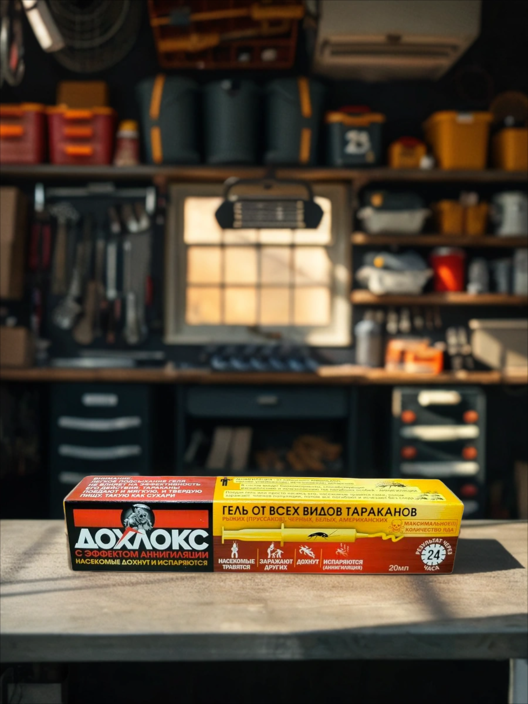 Дохлокс-универсал гель-шприц для уничтожения тараканов и муравьев 20 мл