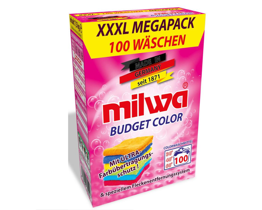 Milwa Active Color Mit Ultra Стиральный порошок концентрированный для цветного белья 7,5 кг на 100 стирок