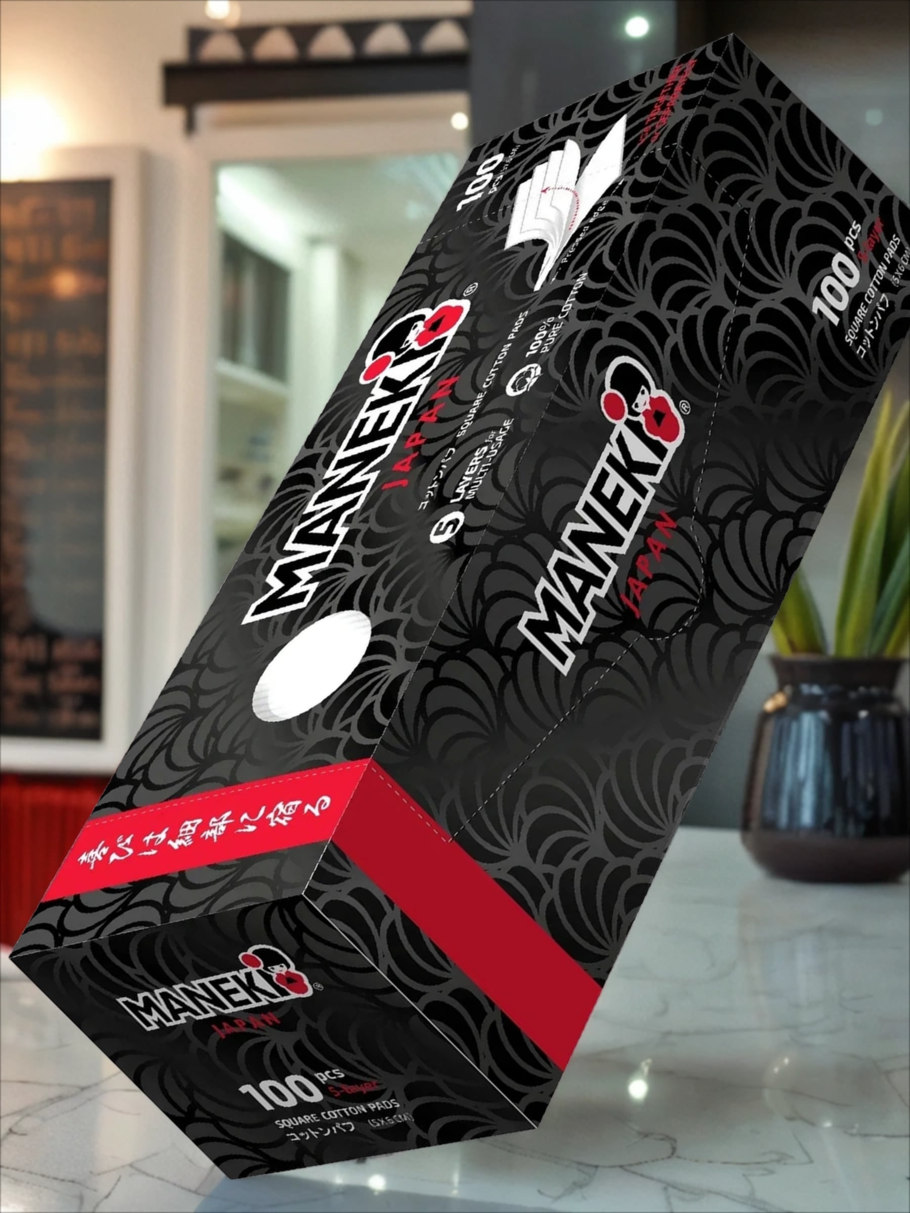 Maneki Black & White Косметические ватные подушечки 5-ти слойные 100 шт