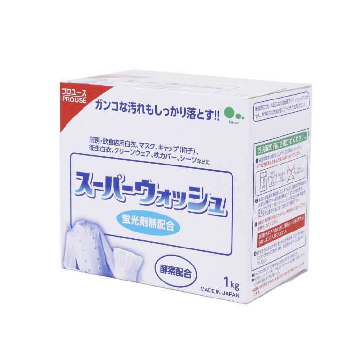 Mitsuei Super Wash Мощный стиральный порошок с ферментами для стирки белого белья 800 гр