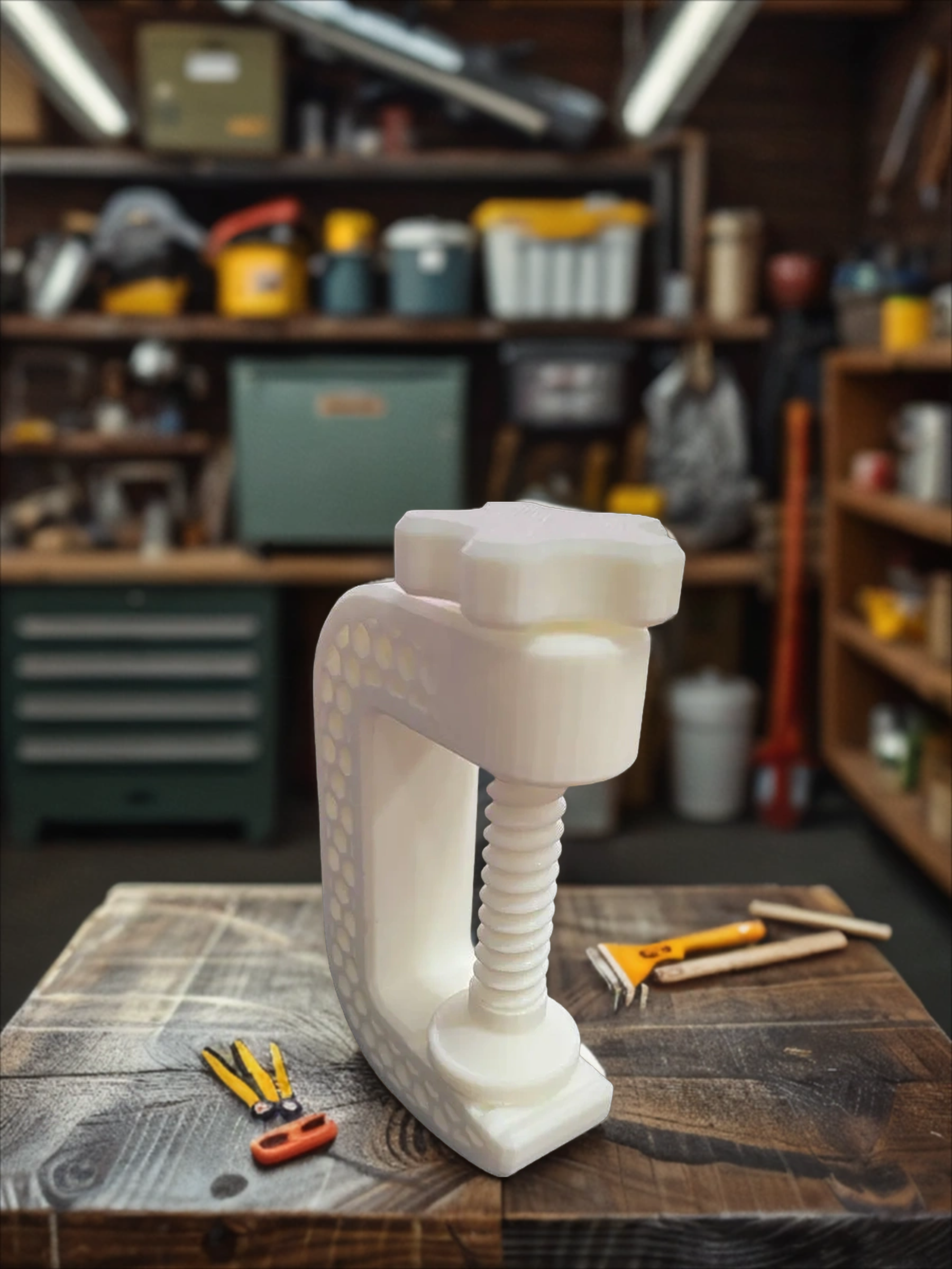 POAC Струбцина пластиковая Соты Белая