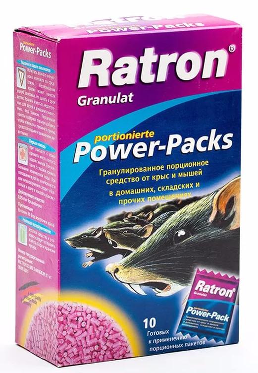 Ratron Granulat Power-Packs Гранулировное порционное средство от крыс и мышей 10*40 гр