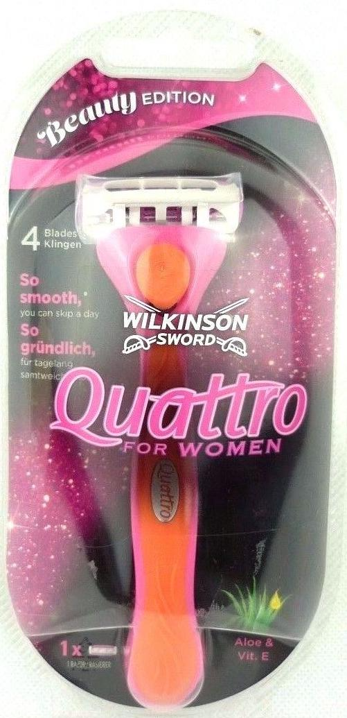 Wilkinson Sword Quattro For Women Женский бритвенный станок со сменными касетами 4 лезвия