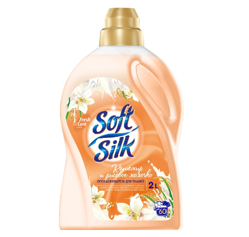 Romax Soft Silk Ополаскиватель для белья Кашемир и Рисовое молочко 2 л на 33 стирки