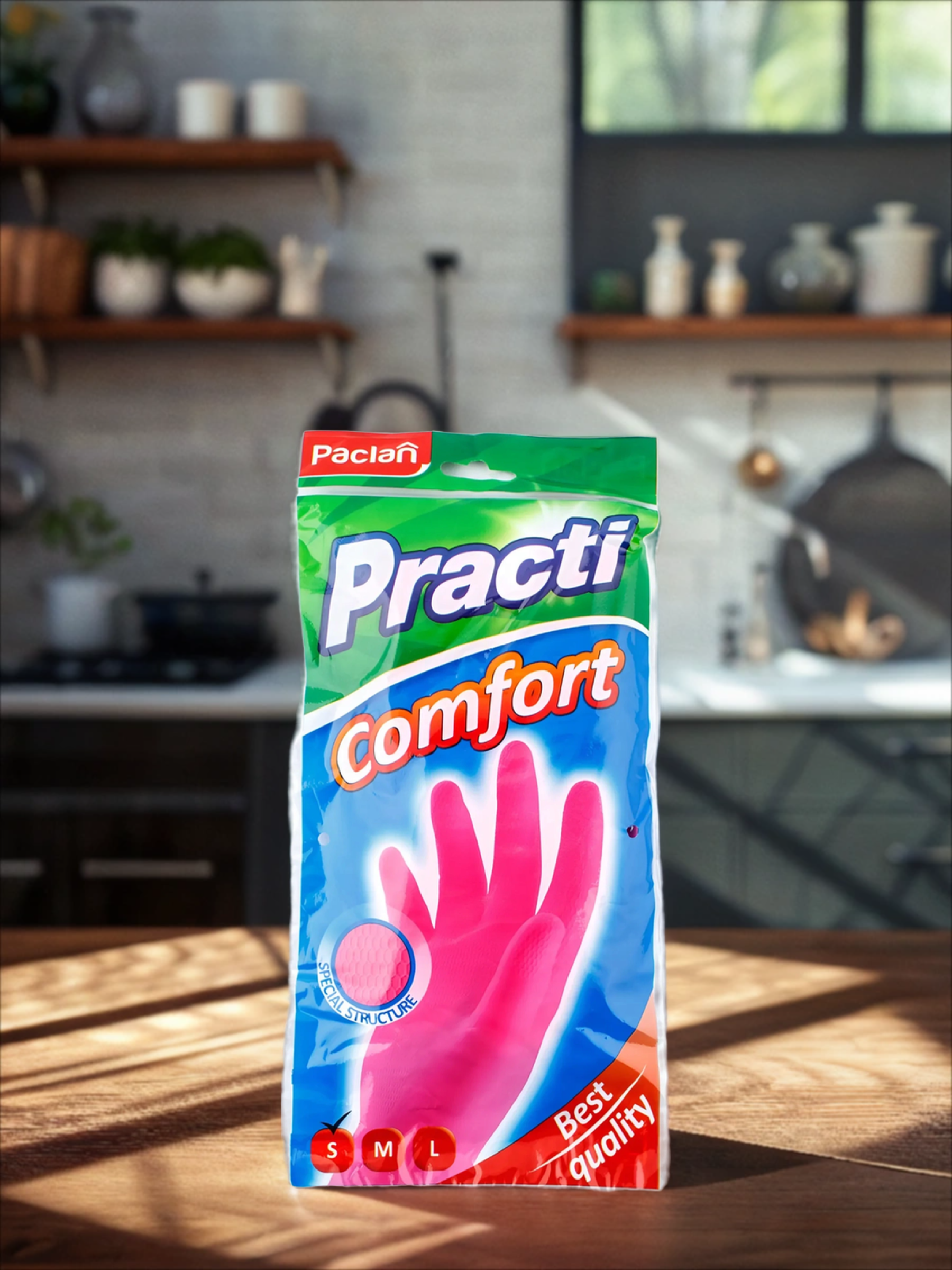 Paclan Practi Comfort Перчатки резиновые размер S