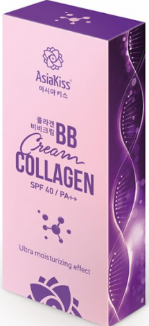 AsiaKiss BB Cream Collagen BB-крем для лица с коллагеном и ультра увлажняющим эффектом SPF 40 PA++ 60 мл