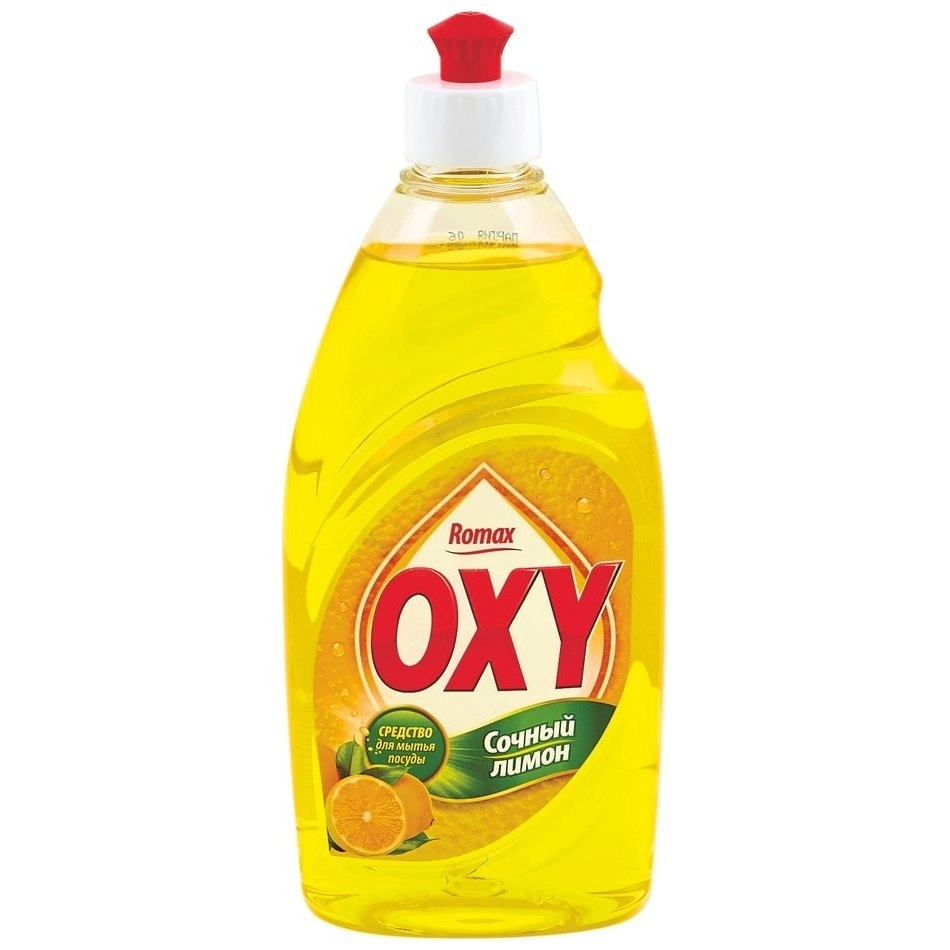 Romax OXY Средство для мытья посуды Сочный лимон 450 гр