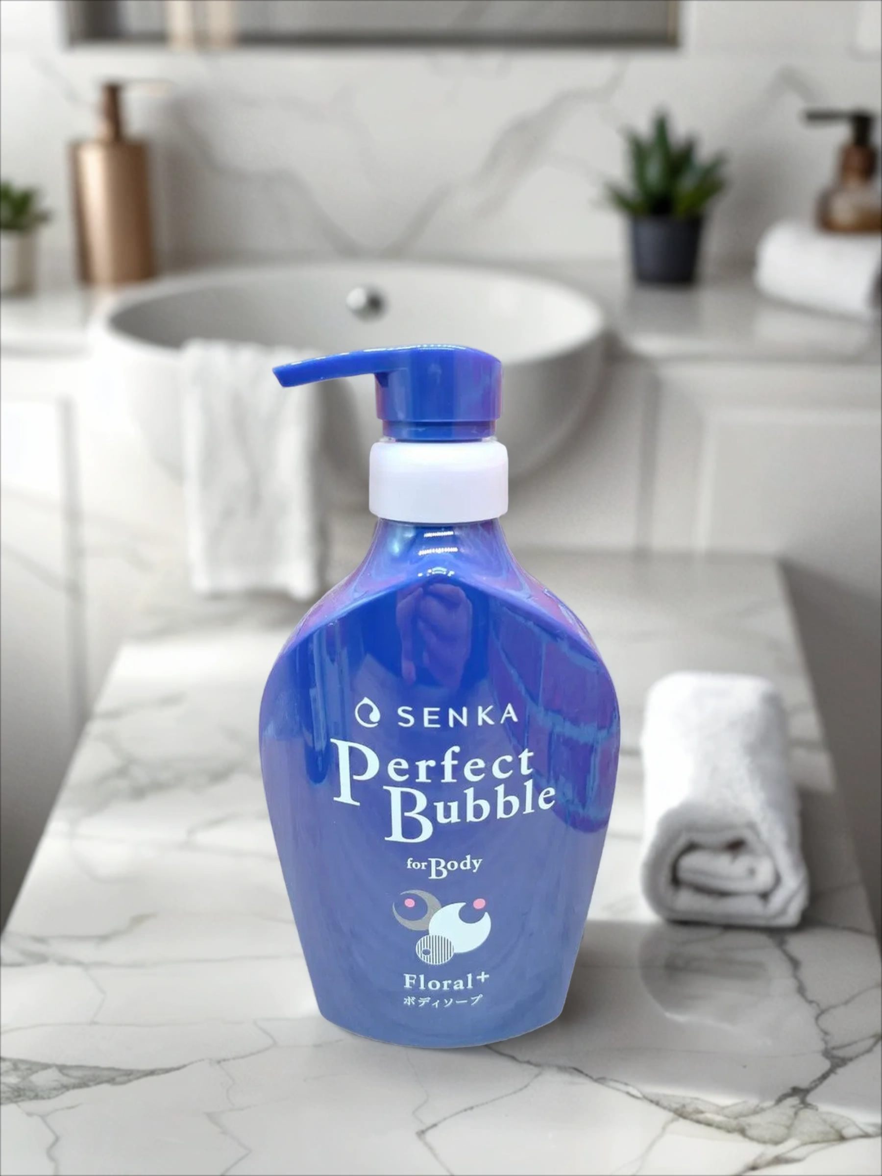 Fine Today Senka Perfect Bubble Дезодорирующий гель для душа с эффектом увлажнения с гиалуроновой кислотой с цветочным ароматом 500 мл