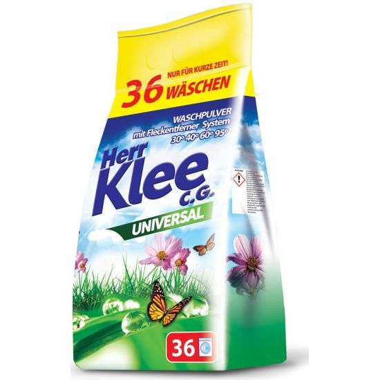 Herr Klee C.G. Waschpulver Universal Стиральный порошок универсальный 3 кг на 36 стирок в мягкой упаковке