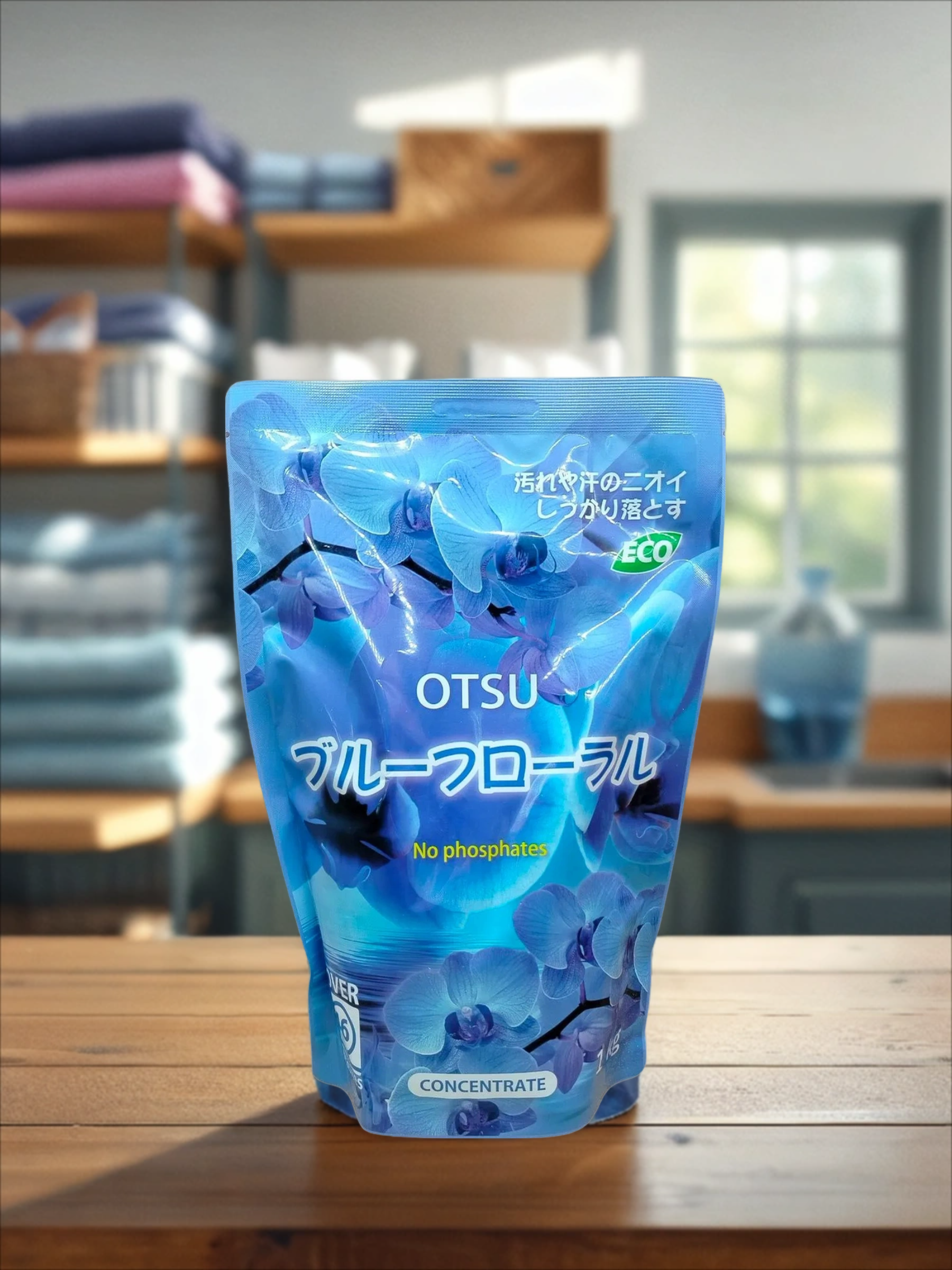 OTSU Стиральный порошок без фосфатов с силой кислорода и натуральным цветочным ароматом 1 кг на 46 стирок в мягкой упаковке