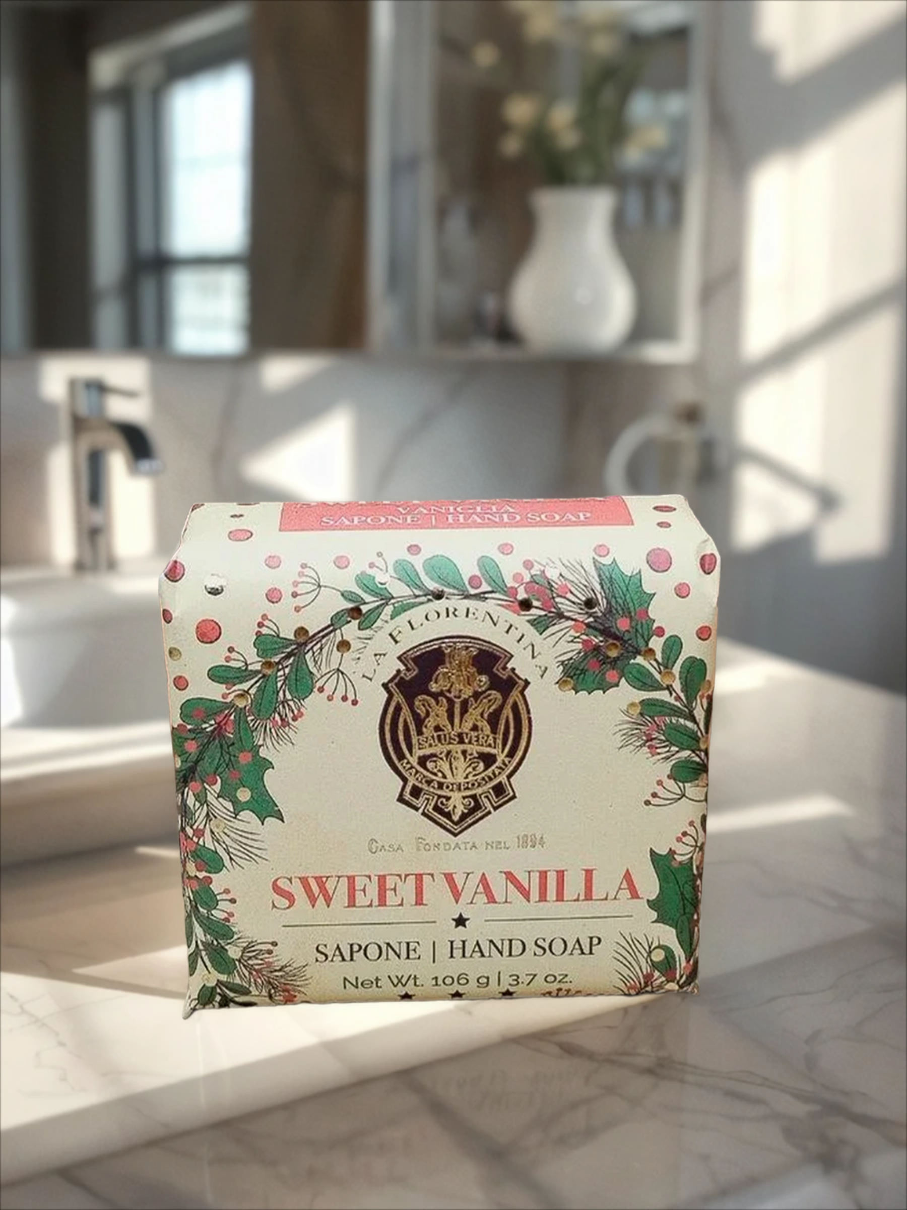 La Florentina Bar Soap Sweet Vanilla Мыло натуральное на основе масел ши и оливы Сладкая ваниль 106 гр