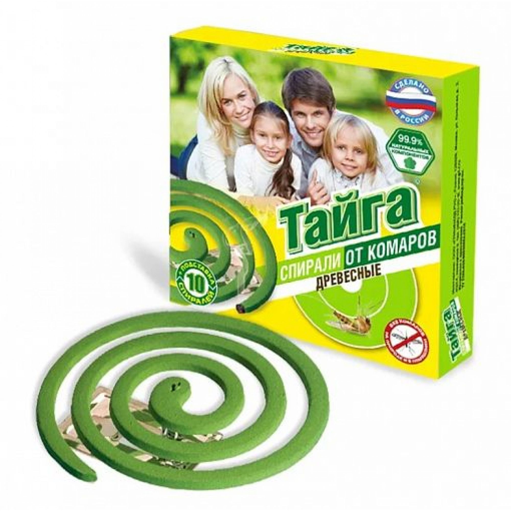 Тайга Спирали инсектицидные от комаров Древесные 10 шт