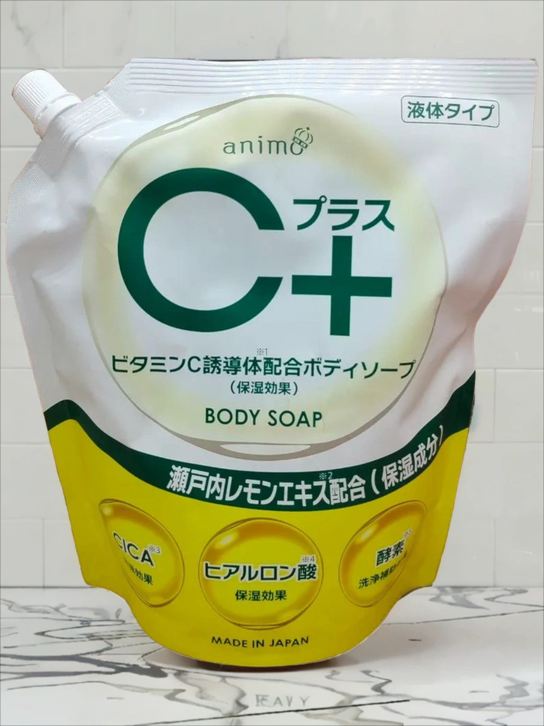 Rocket Soap Animo С+ Жидкое мыло для тела с витамином C и экстрактом Лимона 800 мл в мягкой упаковке