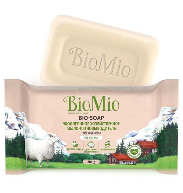 BioMio Bio-Soap Экологичное хозяйственное мыло-пятновыводитель без запаха 200 гр