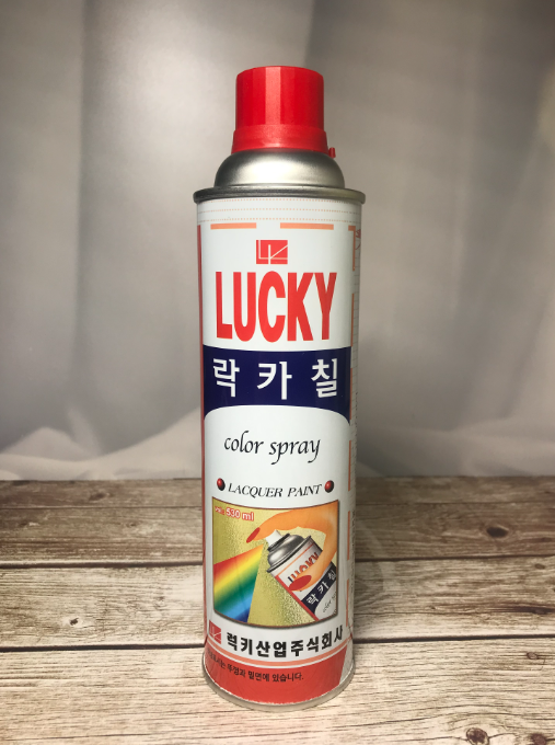 Lucky Color Spray Lacquer Paint 320 Аэрозольная глянцевая краска быстросохнущая универсальная Красная 530 мл