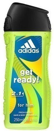 Adidas Гель для душа для тела и волос для мужчин 250мл get ready!