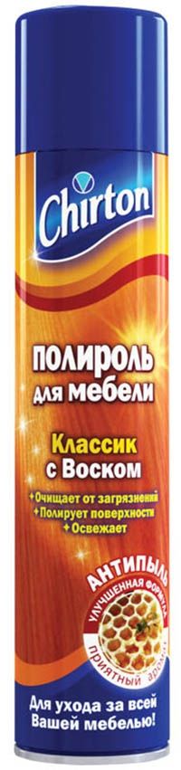 Chirton Полироль для мебели Антипыль Классик с воском 300 мл