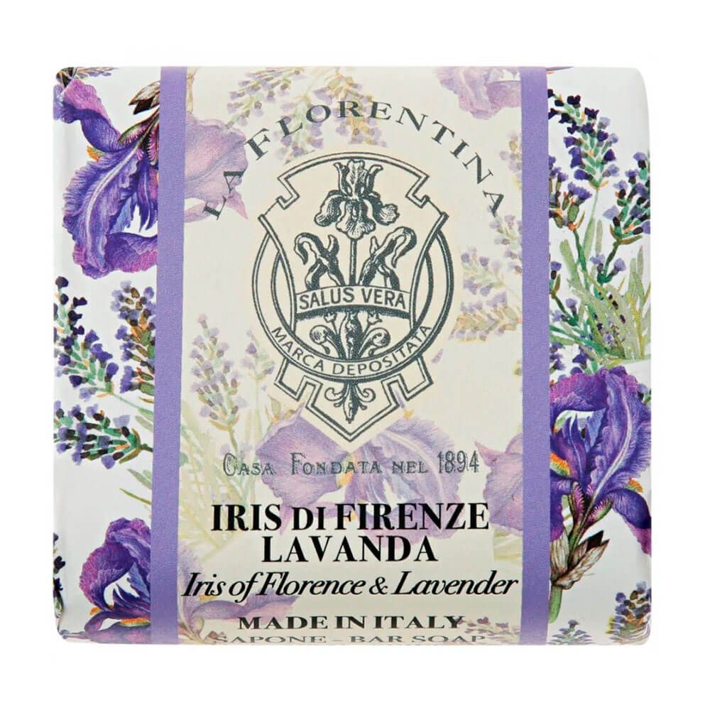 La Florentina Bar Soap Iris of Florence & Lavender Мыло натуральное на основе масел ши и оливы с экстрактами Флорентийского ириса и Лаванды 106 гр