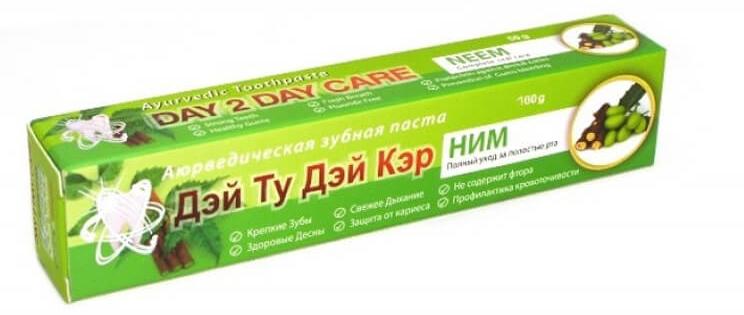 Day 2 Day Care Neem Аюрведическая зубная паста Ним 100 гр