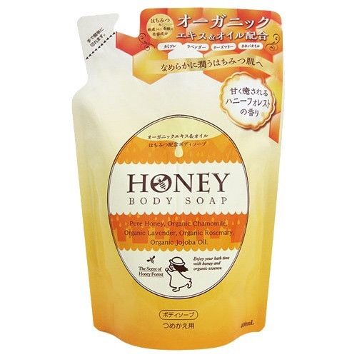 Daiichi Funs Honey Oil Гель для душа увлажняющий с экстрактом меда и медового леса 400 мл сменный блок